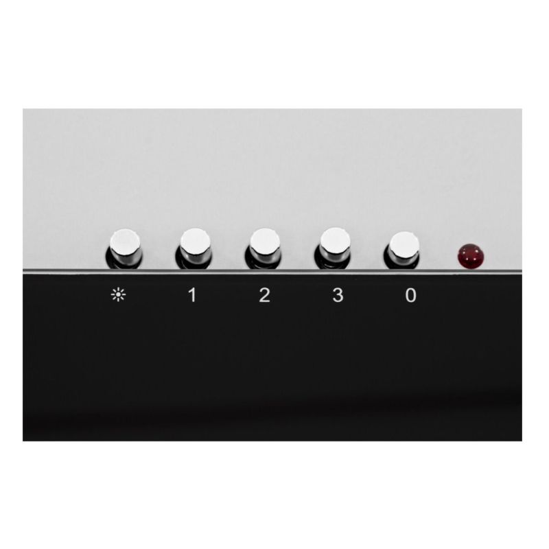 4. Kaminhaube AKPO WK-4 NERO ECO 60 GRAU / SCHWARZES GLAS