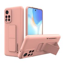 Wozinsky Kickstand Case Silikonhülle mit Ständer Xiaomi Poco M4 Pro 5G rosa