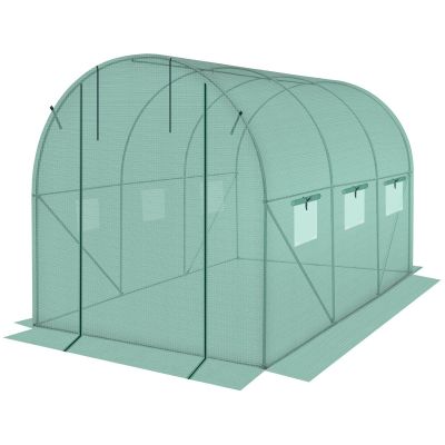 46. Gewächshaus-Gartentunnel 200 x 300 x 200 cm, PE-Grünstahlkonstruktion