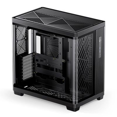 27. Jonsbo TK-4 Gehäuse, Midi-Tower, ATX, Tempered Glass – schwarz