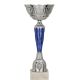 3. Silberner und blauer Metallbecher
