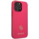 4. Guess Saffiano 4G Small Metal Logo Hülle für iPhone 13 Pro / 13 – Rosa