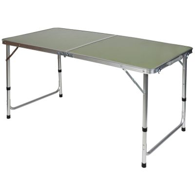 2. Klappbarer Campingtisch 120 x 60 x 70/62/55 cm Grün