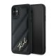 Karl Lagerfeld Diagonal Quilted Script Hülle für iPhone 11 / Xr – Schwarz