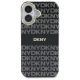3. DKNY Repeat Texture Pattern With Stripe iPhone 16 Hülle - Schwarz