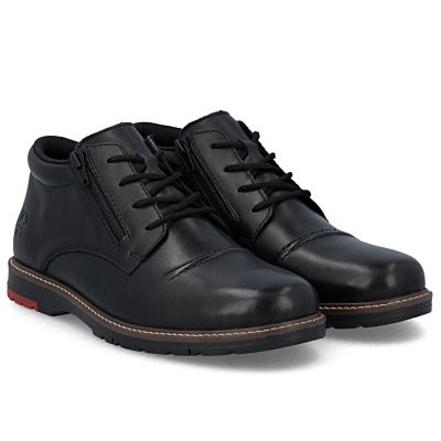 4. Bequeme Herren-Ankle-Boots aus Leder, gefüttert, schwarz, Rieker 10504-00