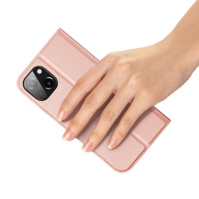 6. Dux Ducis Skin Pro Wallet Case für iPhone 15 Plus – Rosa