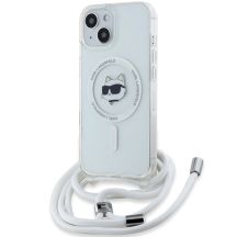 Karl Lagerfeld IML Choupette Head & Cord MagSafe Hülle für iPhone 13 / 14 / 15 – transparent