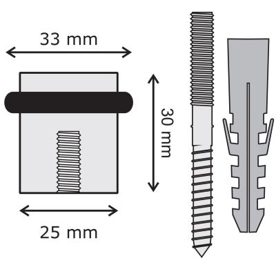 5. Türstopper 25/30 mm aus Edelstahl KOWALSKI