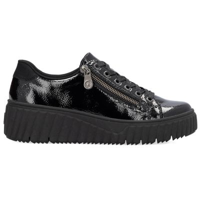 22. Rieker W N2501-00 schwarze Keilschuhe