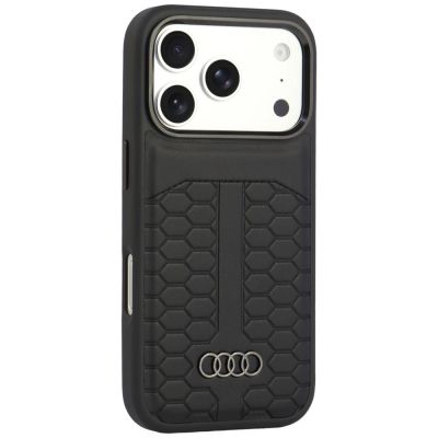 2. Audi Lederhülle MagSafe für iPhone 18 Pro / 17 Pro – Schwarz
