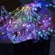 12. Weihnachtsbaumbeleuchtung, Lichtervorhang 120x120 cm, 235 LEDs, mehrfarbige Sterne