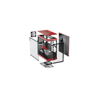 8. HYTE Y40 Midi-Tower Schwarz, Rot