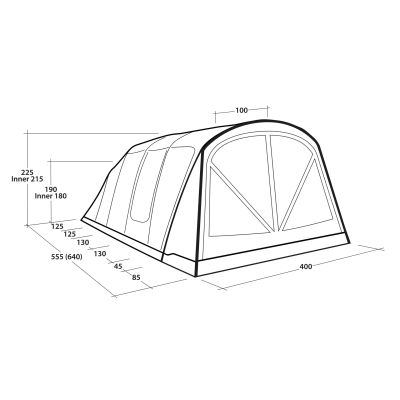 2. Outwell Florida 6 Air 6-Personen-Tunnelzelt Grün