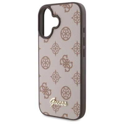 6. Guess Peony Script MagSafe Hülle für iPhone 16 – braun