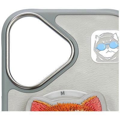 7. Nimmy Glasses Cool Cat MagSafe Case für iPhone 16 - Grau