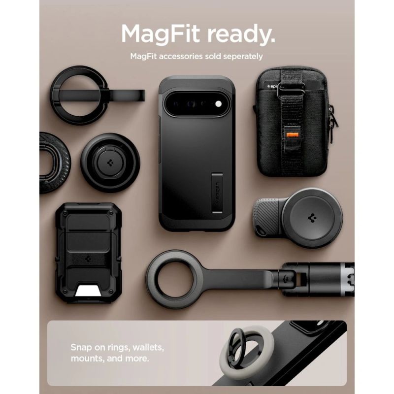 13. Spigen Tough Armor Mag MagSafe Hülle für Google Pixel 11 Pro - Schwarz