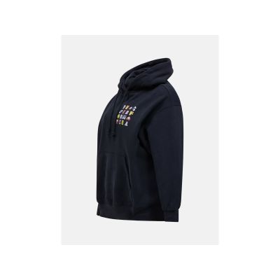 2. PEAK PERFORMANCE W Frottee-Hoodie mit Grafik für Damen, schwarz