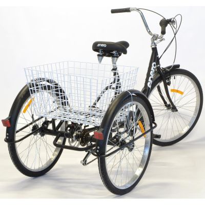 21. Dreirad, 24 Zoll, schwarz, Shimano 6-Gang