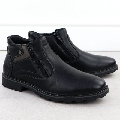 2. Herren-Outdoorstiefeletten mit warmem Futter und Reißverschlüssen, schwarz VanHorn AN71309