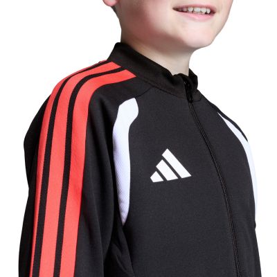 7. adidas Tiro 26 Competition Trainings-Sweatshirt für Kinder, Schwarz, Weiß und Rot KC3791