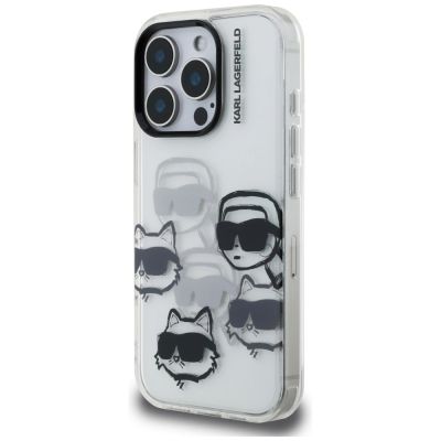 2. Karl Lagerfeld IML Multi K&C Head Pattern Case für iPhone 16 Pro - Transparent