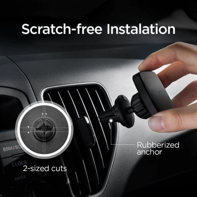 15. Spigen H12 Telefonhalter für die Lüftungsöffnung im Auto, magnetisch – Schwarz