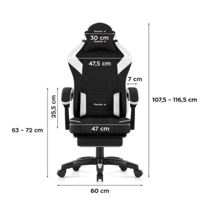 5. Gaming-Stuhl Huzaro Force 3.7 White Carbon