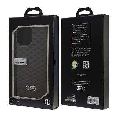 7. Audi IML Stitching Pattern MagSafe iPhone 16 Pro Max 6,9" schwarz/schwarz Hardcase AU-IMLMIP16PM-Q5/D3-BK