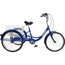 Dreirad, 24 Zoll, blau, Shimano 6-Gang