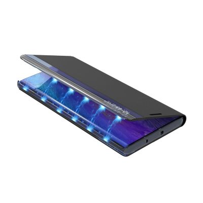 5. Neues Sleep View Case mit Klappe und Ständer für Samsung Galaxy A55 – blau