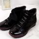5. Damen-Lederboots mit Warmfutter und Print, schwarz, Filippo