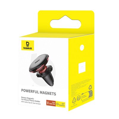 8. Baseus C40141201913-00 Magnetische Autohalterung für Lüftungsschlitze – Schwarz und Rot