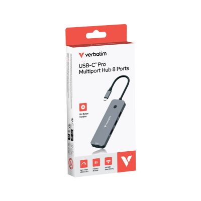 7. Verbatim CMH-08 USB Typ-C 5000 Mbit/s Silber