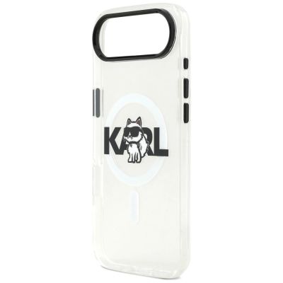 6. Karl Lagerfeld IML Choupette Sketch Logo MagSafe iPhone Air Hülle - Transparent