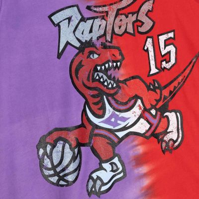 3. Mitchell & Ness NBA Toronto Raptors Vince Carter Tanktop aus Baumwolle mit Batikmuster - TTNK3206-TRAYYVCAPRRD