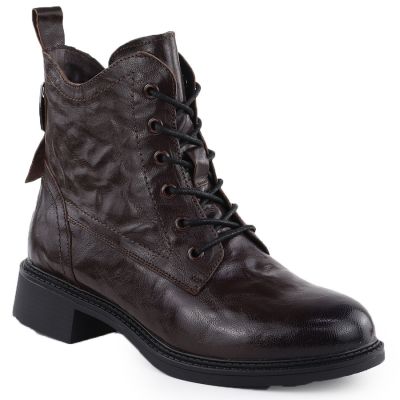 Damen-Arbeitsstiefel aus Leder, gefüttert, braun, Vinceza 86412