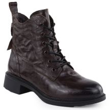 Damen-Arbeitsstiefel aus Leder, gefüttert, braun, Vinceza 86412