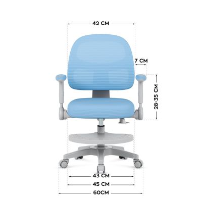 9. Junior 5.0 blauer Drehstuhl