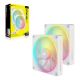 2. Corsair CO-9051032-WW Computer-Kühlsystem Computergehäuselüfter 14 cm Weiß 2 Stück.
