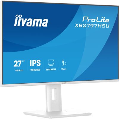 5. iiyama ProLite XB2797HSU-W1 Computermonitor 68,6 cm (27") 1920 x 1080 px Full HD LED Weiß