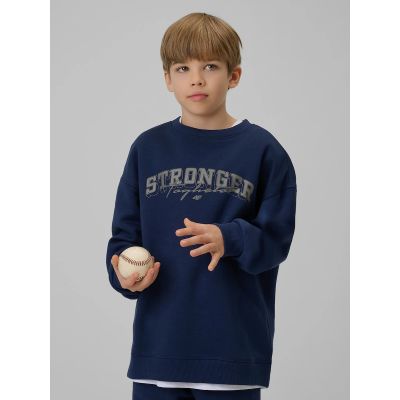 4. Lockerer Jungen-Sweatshirt ohne Kapuze 4F 4FJRSS26TSWSM2635-31S