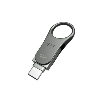 2. Pendrive Silicon Power Mobile C80 64GB Dual USB 3.1/Type-C Silber (SP064GBUC3C80V1S)