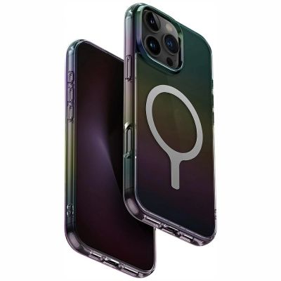 Uniq Iridescia Magclick Ladehülle für iPhone 16 Pro Max - Schwarz