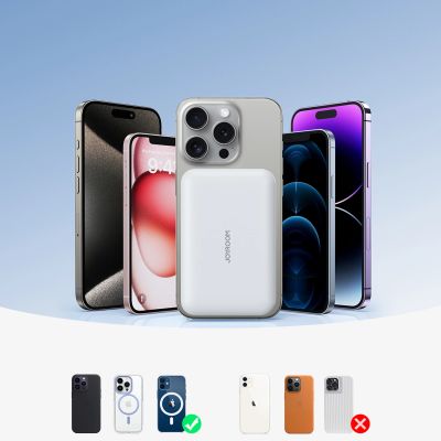 14. Joyroom JR-W020 20W 10000mAh MagSafe Powerbank + USB-C - USB-C 0,25m Kabel - Weiß