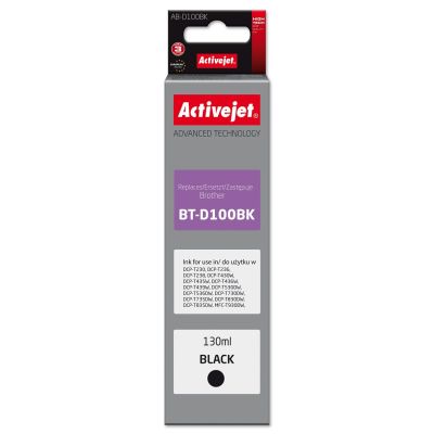 Activejet AB-D100Bk Tintenflasche (Ersatz für Brother BT-D100BK; Supreme; 130 ml; Schwarz)