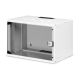10. 19" 7U Wand-Netzwerkschrank, SOHO PRO 370 x 540 x 400 mm, Glastür, grau, unmontiert, 60 kg