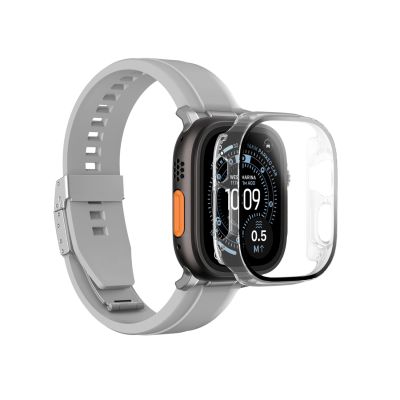 5. AmazingThing Radix Displayschutzfolie aus Glas mit Hülle für Apple Watch Ultra 3 49 mm – Transparent