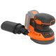 3. Black & Decker BDCROS18N-XJ Exzenterschleifer, 12000 U/min, Schwarz, Orange