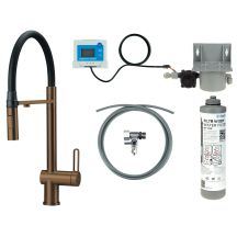 Küchenarmatur mit Wasserfilterset und flexiblem Auslauf